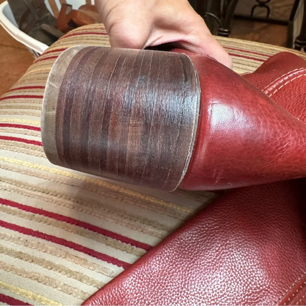 NEW with tags - VINTAGE Frye Burgundy Red Campus Leather Boots - Picture 9 of 16